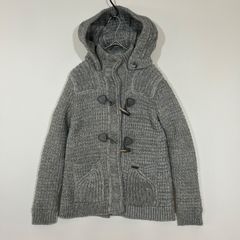 BARK レディース イタリア製 ファーフード付ショートニット ダッフル