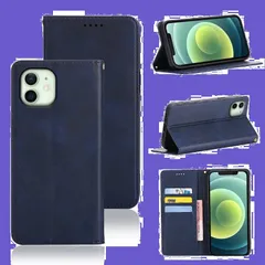 手帳型) ケース ケース ケース 用 (深い青) 用 用 用 Pro Pro iPhone12 / / 5色(iPhone12 スタンド機能付き マグネット 耐衝撃 財布型 カード収納 PUレザー 手帳型 手帳型 カバー 手帳型ケース 12 12 12 iPh