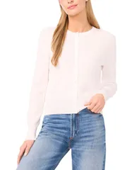 【送料無料】 セセ レディース ニット・セーター アウター Womens Crewneck LongSleeve Cardigan New Ivory