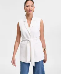 【送料無料】 アイエヌシー インターナショナル コンセプト レディース ジャケット・ブルゾン アウター Womens Belted Vest Vintage Cr