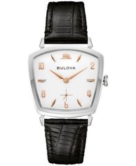 [Free Shipping] Bulova Men's Watch Accessory Mens Frank Sinatra I've Got You Under My Skin Black Leather Strap Watch 40m