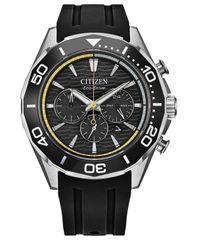 [Free Shipping] Citizen Men's Watch Accessory Mens Endeavor Chronograph Black Strap Watch 43mm Black