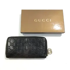 [七重浜85-1-080312nh] GUCCI グッチ ラウンドファスナーロングウォレット[中古] [レディース]