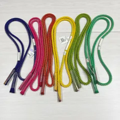 【未使用品】6本セット　帯締め　組紐　くみひも　丸組　正絹　絹100％　フォーマル　金ライン　（丸14）