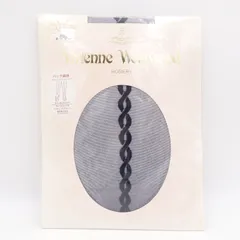 Vivienne Westwood バック縄柄 ストッキングタイツ M~L ネイビー 紺 V・Wアウトベルト付 スルータイプ HOSIERY ヴィヴィアンウエストウッド 未開封