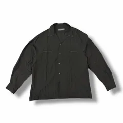 参考上代29700円 WACKO MARIA 25AW 50'S SHIRT L/S オープンカラーシャツ 開襟長袖シャツ ワコマリア  × 日本製 25FW-WMS-OC10 ブラック XL （10773M）