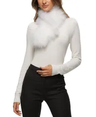 ゴルスキ レディース アクセサリー マフラー・ストール・スカーフ ニット Gorski Knit Cashmere Goat PullThrough Scarf White ホワイト