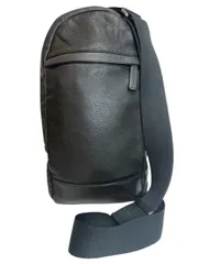 COACH コーチ F70922 レザー ボディバッグ スリングバッグ ブラック クロスボディ シンプル 旅行 通勤　中古　H8-3-94
