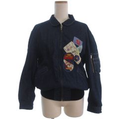 ピンクハウス PINK HOUSE デニム ジップアップ ブルゾン リバーシブル ワッペン インディゴ ネイビー