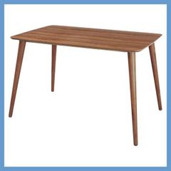 天然木のダイニングテーブル（長方形）「W120×D75×H70cm」No.242（トムテシリーズ）／ウォルナット