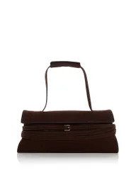 モスキーノ レディース バッグ スエード Moschino Tie Me Suede Shoulder Bag Chocolate チョコレート
