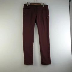 プーマ レディース 28インチ バーガンディ スポーツ パンツ M2397