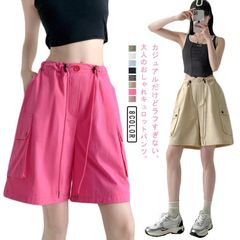 送料無料キュロットパンツ 夏 レディース ハーフパンツ 五分丈 パンツ キュロット Aライン パンツ スカーチョ ショートパンツ カーゴパンツ おしゃれ かわいい ボトムス 春 春夏 ショート丈 シン#lan6864