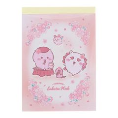 【メール便】ちいかわ メモ帳 メモミニ Sakura Pink サクラ くりまんじゅう＆シーサー サンスター文具 新学期準備文具 キャラクター グッズ 