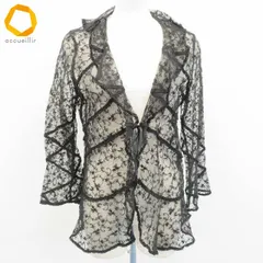 インゲボルグ INGEBORG カーディガン トップス シースルー 七分袖 総刺繍 レディース [a971718]