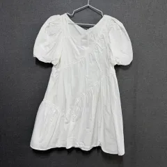 ザラ キッズ 140 白 パフ 半袖 ONE PIECE BO295