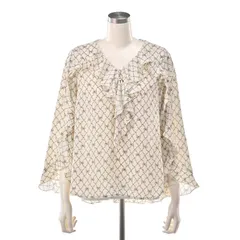 &LOVE（アンドラブ）　360°魅せるHAPPY華やぎブラウスネット限定　エクリュチェック　M　【未使用・タグ付き】