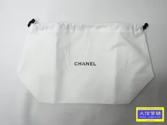 CHANEL シャネル 巾着ポーチ コットン ホワイト ノベルティ 未使用品 【送料無料】 A-9191【質屋出品】