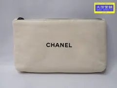 CHANEL シャネル レクタングル ファスナーポーチ アイボリー ノベルティ 未使用品 【送料無料】 A-9192【質屋出品】