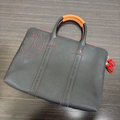 ®️CASTELBAJAC カステルバジャック ビジネスバッグ レザー ブラック×レッド