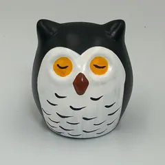 【開運招福】ふくろう 置物 縁起物 幸運 梟 フクロウ 木製 インテリア 5.5cm