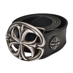 Bill Wall Leather ビルウォールレザー Gossip Cross Buckle Leather Belt ゴシップ クロス バックル レザーベルト F シルバー×ブラック メンズのサムネイル