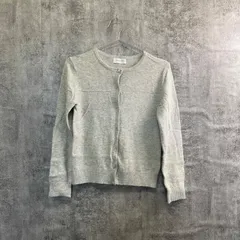 【T-809】OPAQUE.CLIP カーディガン L グレー 無地 レディース ニットカーディガン シンプル ベーシック 羽織り オフィス カジュアル きれいめ 古着 秋冬 春 定番 薄手 ニット トップス