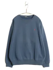 【お得なクーポン配布中!】 90s ポロ ラルフローレン クルーネック ワンポイント スウェット メンズ M / 古着 オールド 裏起毛 トレーナー プルオーバー 前V シンプル