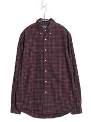 【お得なクーポン配布中!】 00s ラルフローレン チェック 長袖 ボタンダウン シャツ メンズ M オールド ポロ コットン 長袖シャツ オックスフォード マルチカラー 薄手