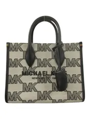 マイケルコース MICHAEL KORS ミレラ スモール ロゴ トート クロスボディバッグ モノトーン 総柄 黒系 2WAY ハンドバッグ 鞄 かばん