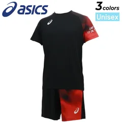 アシックス 半袖Tシャツ ショートパンツ 上下 メンズ レディース M-XLサイズ バレーボールウエア asics トップライン 半袖シャツ プラクティスパンツ セットアップ  半そで 短パン 練習着  運動  男女兼用 /2053A262-2053A268