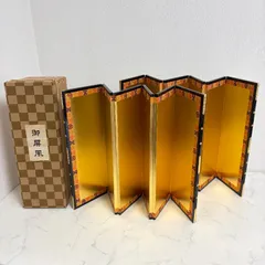 Yahoo!オークション - 「金箔」屏風 (屏風、パーティション) の落札