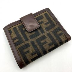 Fendi 二つ折り財布 ブラウン/ブラック - メルカリ