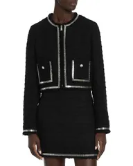 ヴェルサーチ レディース アウター ジャケット・ブルゾン ツイード ジャケット Versace Tweed Jacket Black ブラックのサムネイル