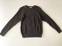 URBAN RESEARCH DOORS アーバンリサーチドアーズ アラン編み クルーネック ニット セーター size38/チャコールグレー ◆■レディース