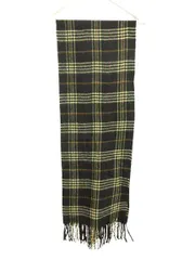 マフラー チェック カシミヤ 深緑