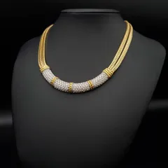 SWAROVSKI スワロフスキー ネックレス パヴェ クリスタル ラインストーン ゴールドカラー 豪華 上品 エレガント きらきら 華やか 高級感 存在感 イベント パーティー ギフト プレゼント 贈り物