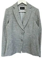 マダムジョコンダ MADAM JOCONDE グログラン ジャケット 42 ウール混 グレー 長袖 上着