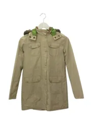 バブアー Barbour アウター  ジャケット 上着 ブルゾン ベージュ ブラウン 緑 グリーン ファー フード付き Lのサムネイル