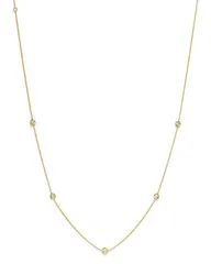 ロバートコイン レディース アクセサリー ネックレス・チョーカー・ペンダントトップ レース Roberto Coin 18K Yellow Gold Diamond Station Necklace
