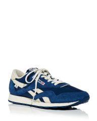 リーボック レディース シューズ スニーカー ナイロン Reebok x Anine Bing Womens Classic Retro Nylon Low Top Sneakers NavyWhit