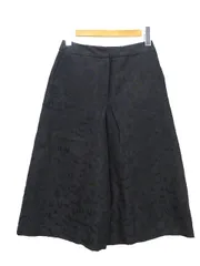 トゥービーシック TO BE CHIC キュロットパンツ レオパード柄 ジャガード 38 ブラック 黒 ネイビー 紺 ボトムス