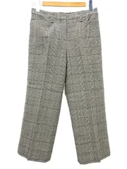 トゥービーシック TO BE CHIC チェック クロップド パンツ ウール 40 グレー ボトムス