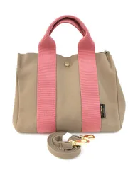 ヴィオラドーロ VIOLA d'ORO マイクロファイバースエードトート バッグ 2way ベージュ系 ピンク かばん 鞄