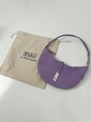 ポロ ラルフ ローレン Polo ID ロイヤルパープル スウェード ミニ ショルダーバッグ