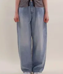 REETKEEM ootj ライトブルー ワイド デニム パンツ