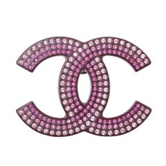 希少・02P】CHANEL ブローチ ココマーク ラインストーン ピンク - メルカリ