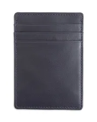 ロイス レディース アクセサリー 財布 レザー ROYCE New York Leather Magnetic Money Clip Wallet Navy Blue ネイビー
