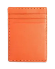 ロイス レディース アクセサリー 財布 レザー ROYCE New York Leather Magnetic Money Clip Wallet Orange オレンジ