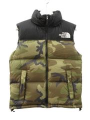 美品 Mサイズ ノースフェイス ダウンベスト カモフラ バイカラー